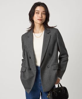ホームスパン ダブル ジャケット ストレッチ