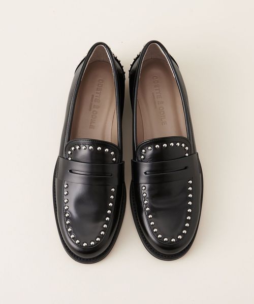 スタッズラインローファー フラット20↑