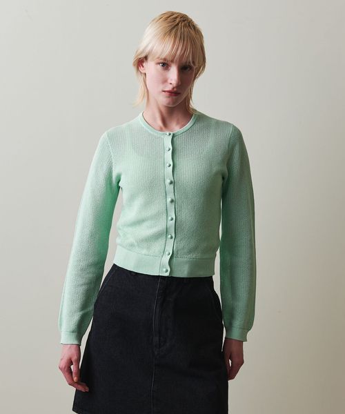 Steve Alan＞メッシュ ニット カーディガン