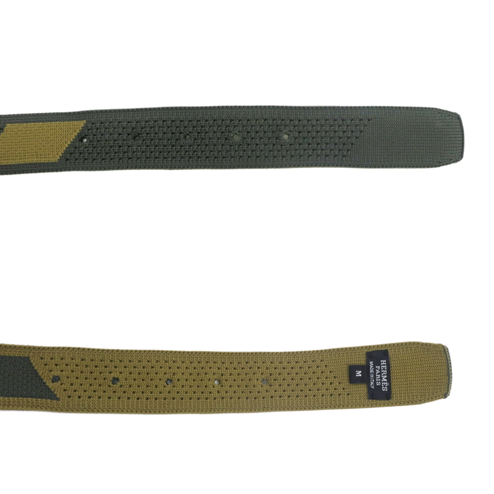 名東】【HERMES】エルメス ニットベルト スプリント Mサイズ グレー