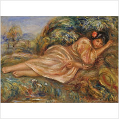 ピエール=オーギュスト・ルノワール 《横になった婦人》 | 上原美術館