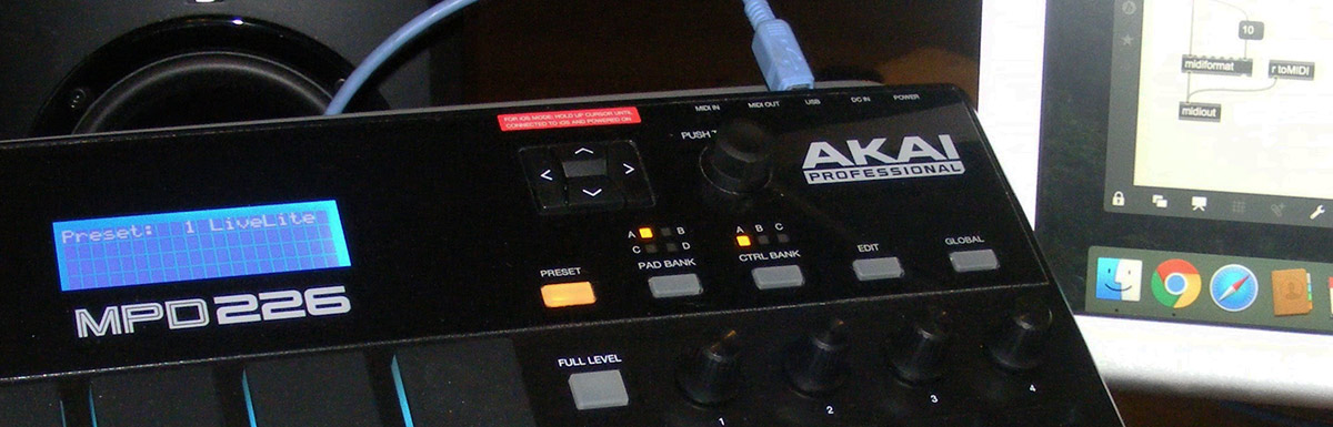 Article: Hardware Overview: Akai MPD226 Pad Controller | Cycling '74