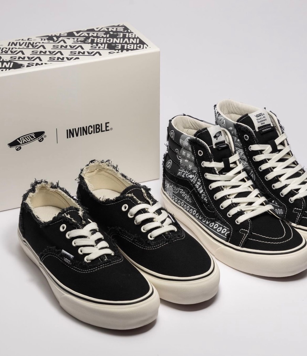 INVINCIBLE® × Vault by Vans Sk8-Hi & Authentic “Gnarly Pack”が海外