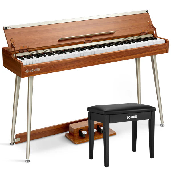 DDP-80 PLUS 88 Key Weighted Wooden Digital Piano with Cover Donner