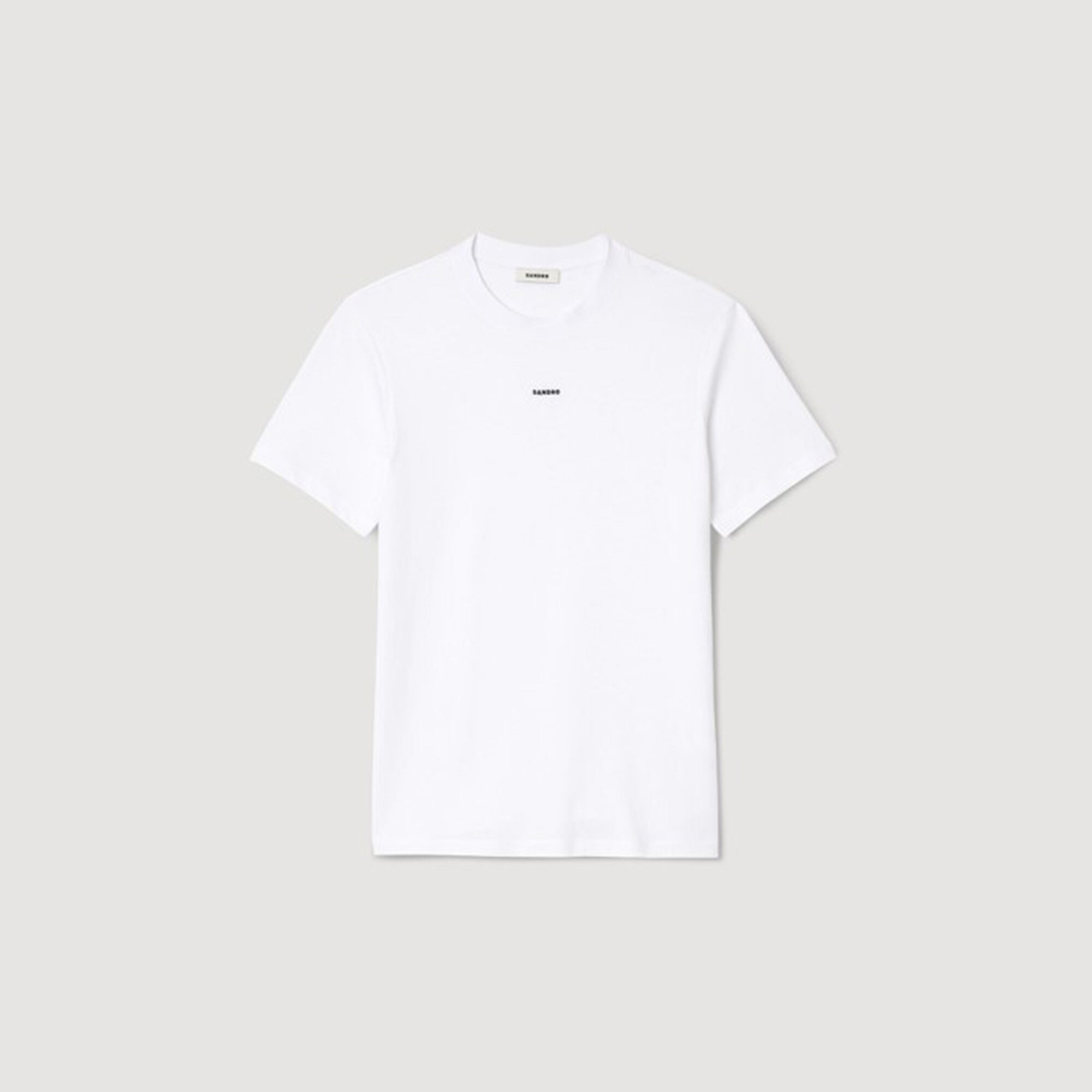 Short-sleeved T-shirt in white for Men | Sandro Paris