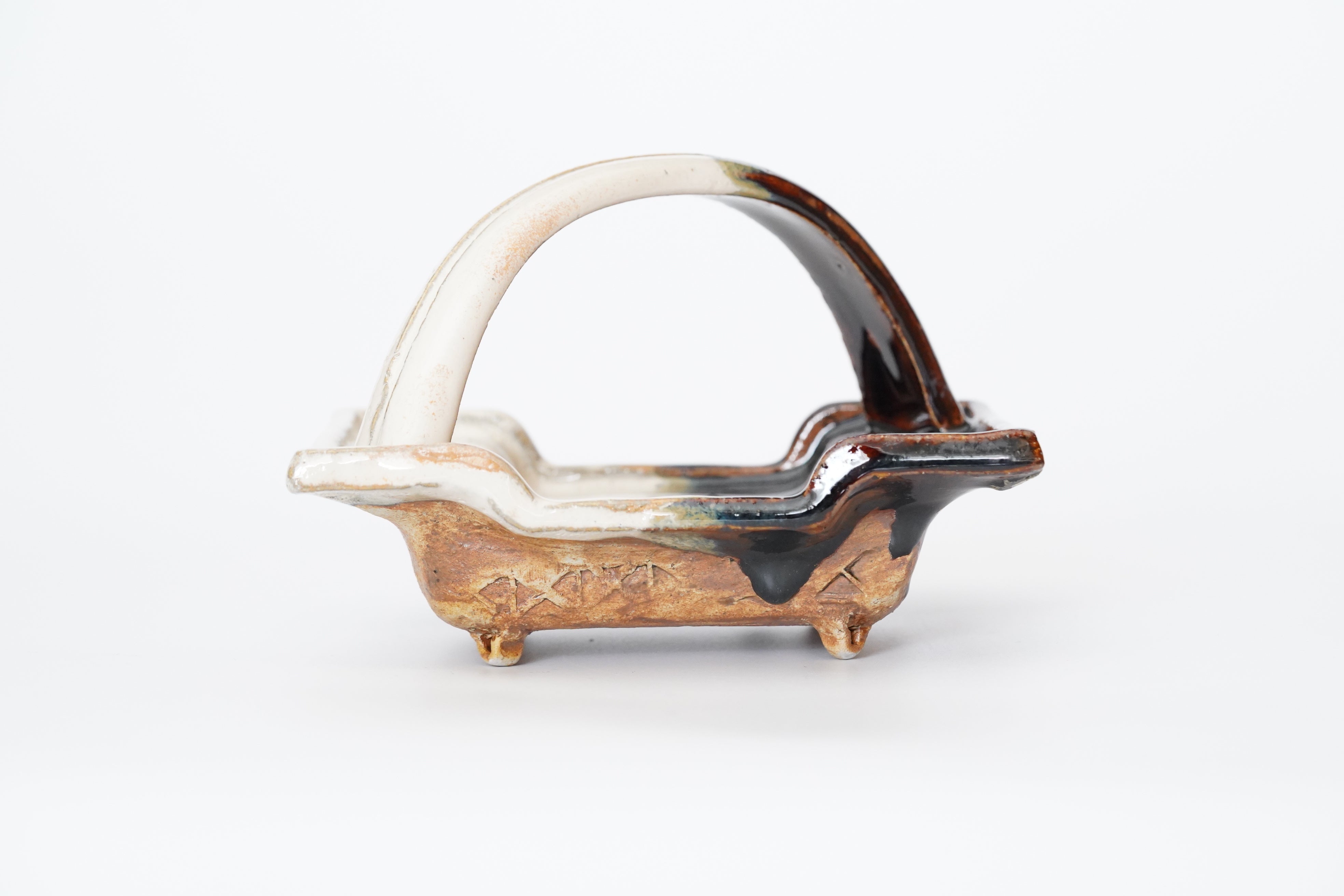 岡本作礼】朝鮮唐津手付向付 – うつわ御結