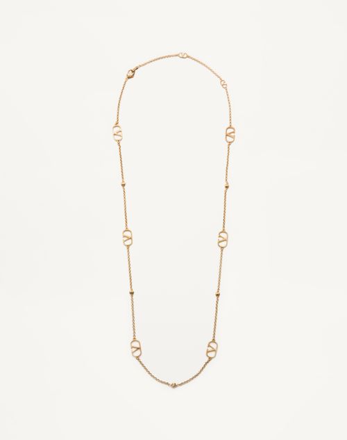 Vlogo Signature Metal Necklace for Man in Gold | Valentino US