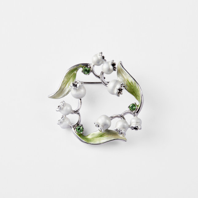 VBRV3149__W2 すずらん リースブローチ｜ブローチ｜ヴァンドーム