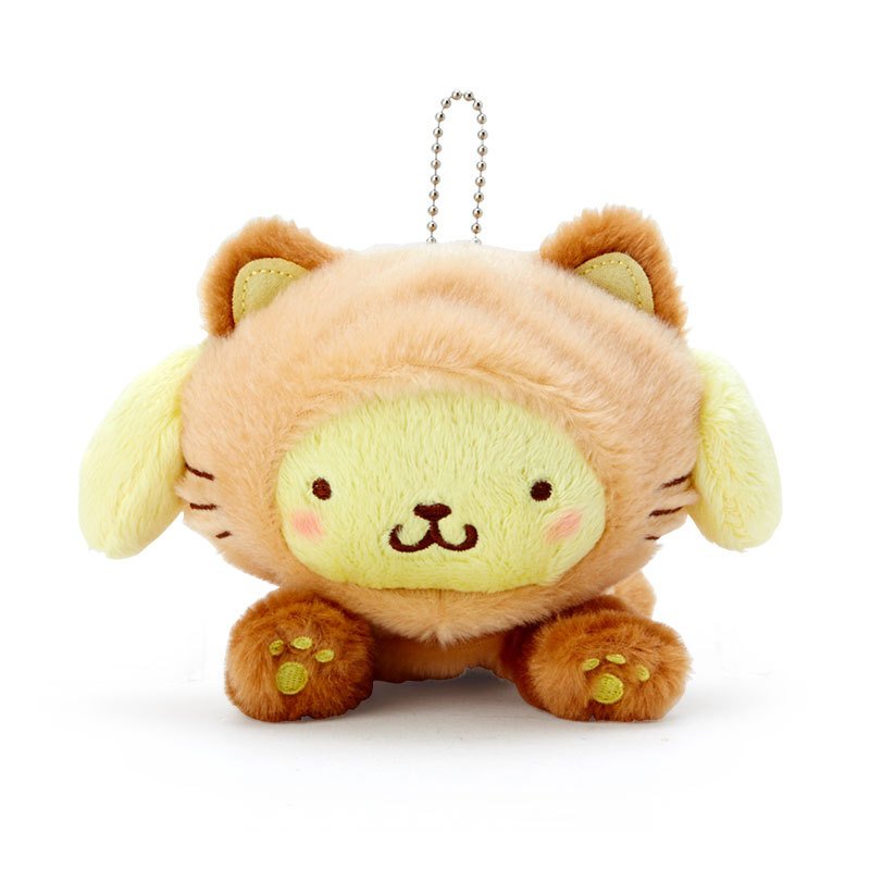 Pom Pom Purin Plush Mascot Holder Keychain Cat Sanrio Japan 2022