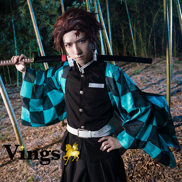 鬼滅の刃 衣装】 アニメ 豪華版 竈門炭治郎 (かまど たんじろう) 風