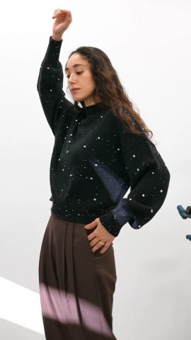 AZUL BY MOUSSY | ラインストーンニット (ニット ) |SHEL'TTER WEBSTORE