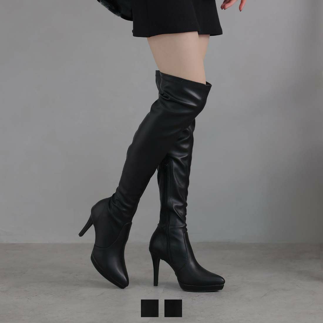 公式ストア/ZOZO限定】ポインテッドトゥプラットフォームストレッチ