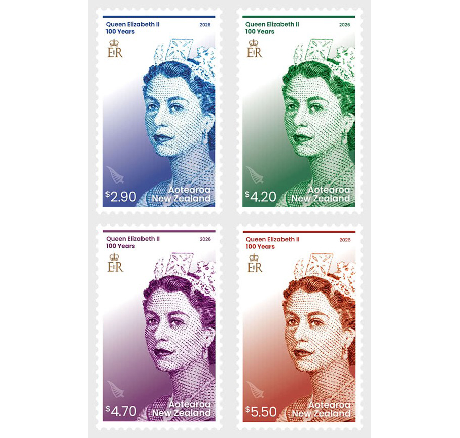 ニュージーランドは英国女王エリザベス2世の生誕100周年を記念した切手