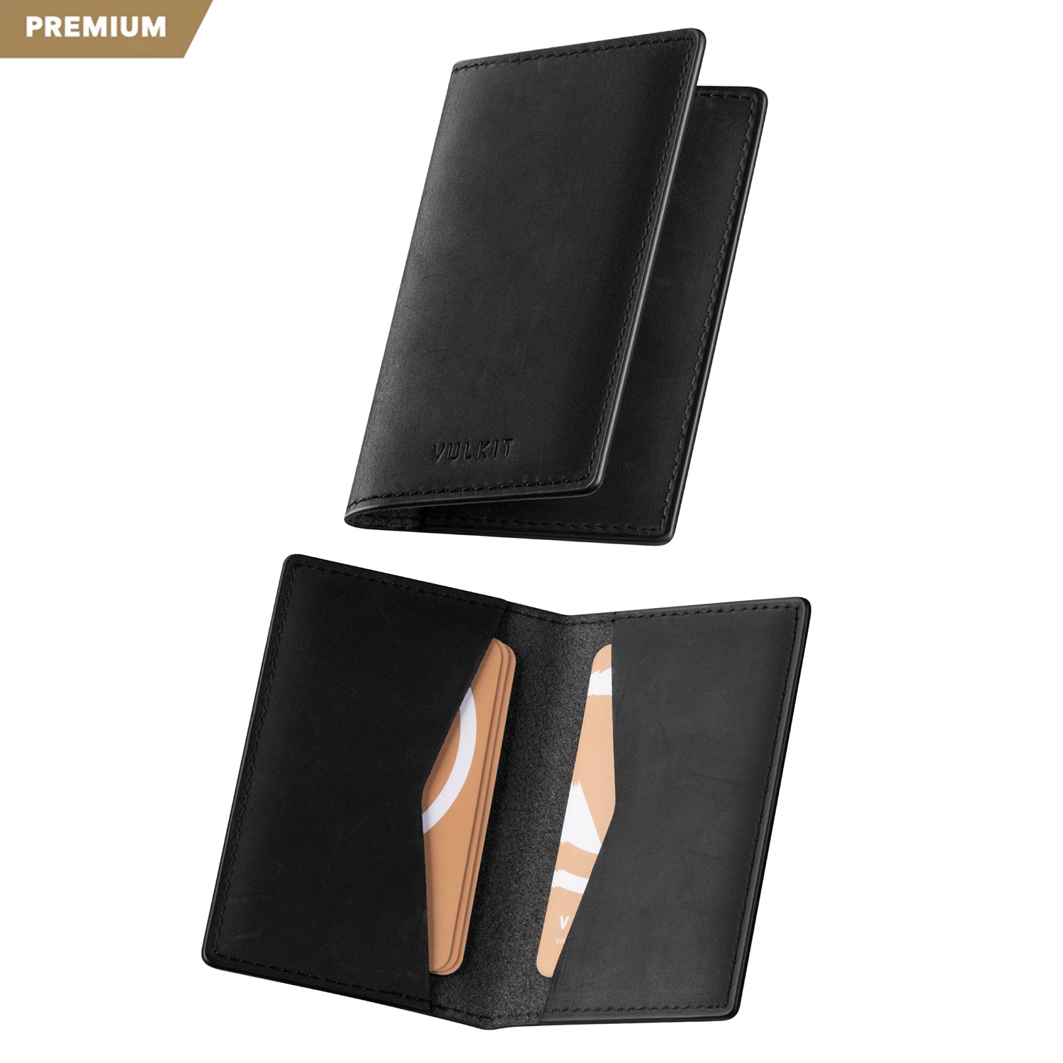 VBC100P- Crazy Horse Genuine Leather, 2 Sided Slim Business Card