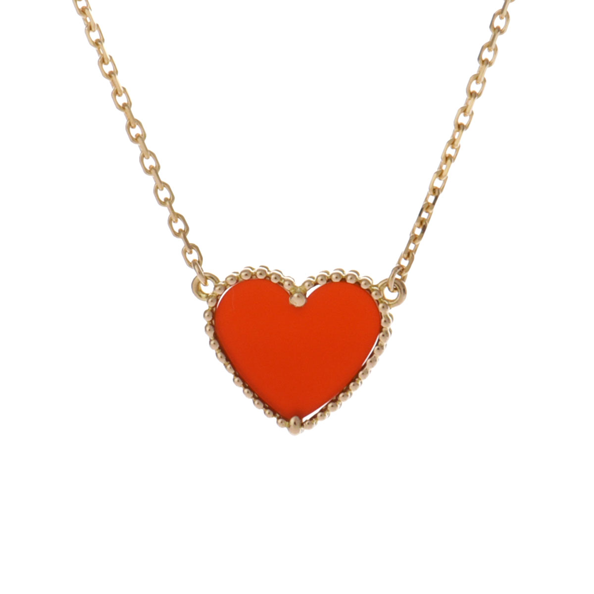 ヴァン クリーフ&アーペル ラッキーアルハンブラ ハート ネックレス