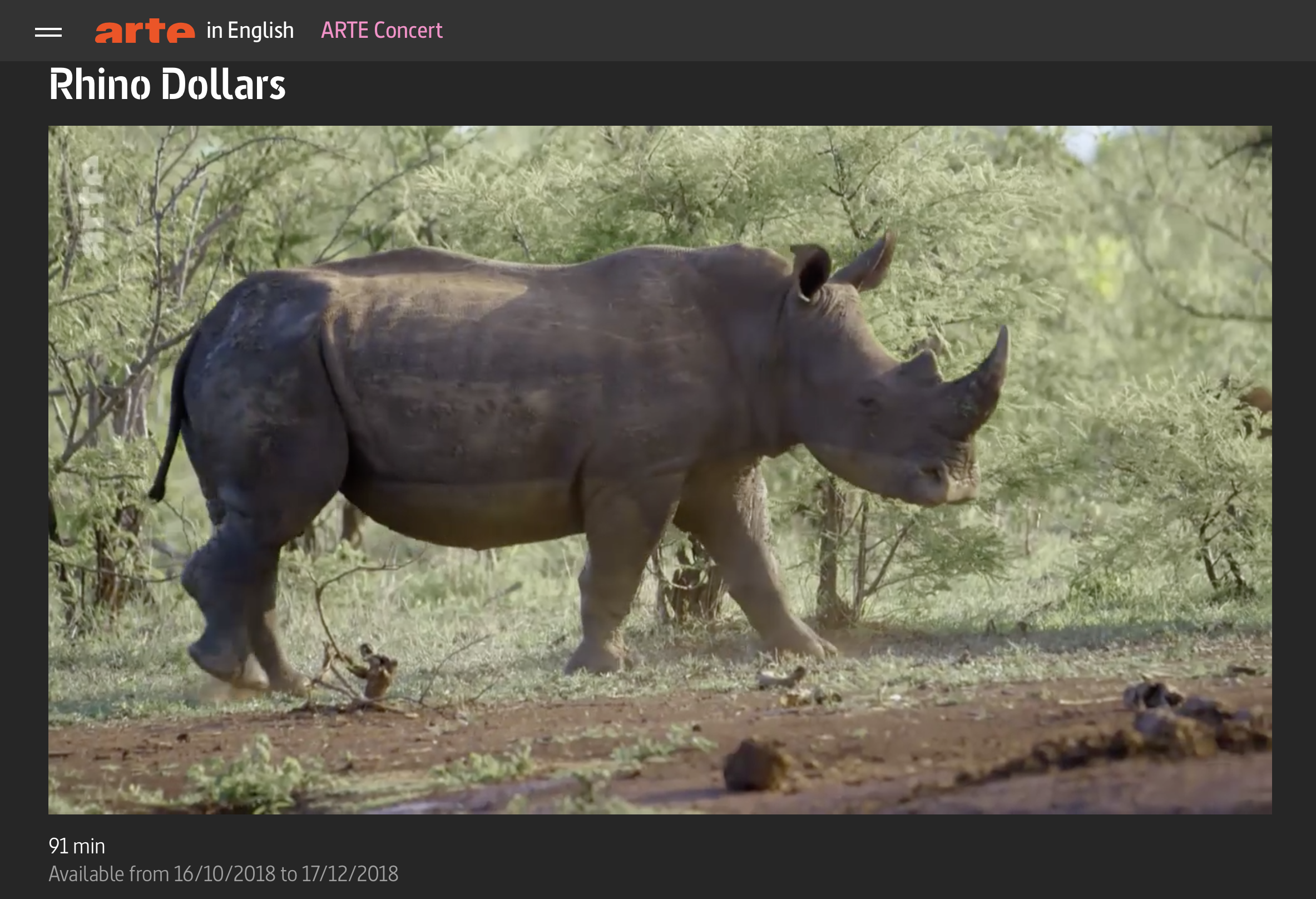 Watch Rhino Dollars online at ARTE.tv - Wildlife Justice Commission
