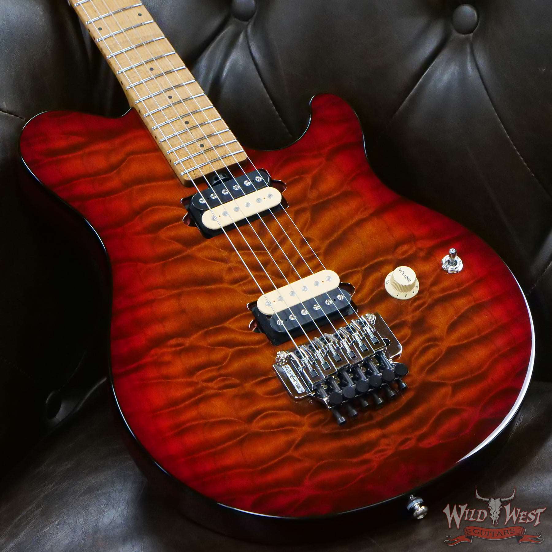 Ernie Ball Music Man Axis Roasted Amber Quilt – wildwestguitars.com
