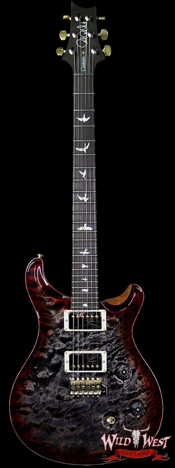 PRS Wood Library 10 Top Custom 24 Fatback Quilt Top Birdseye Neck