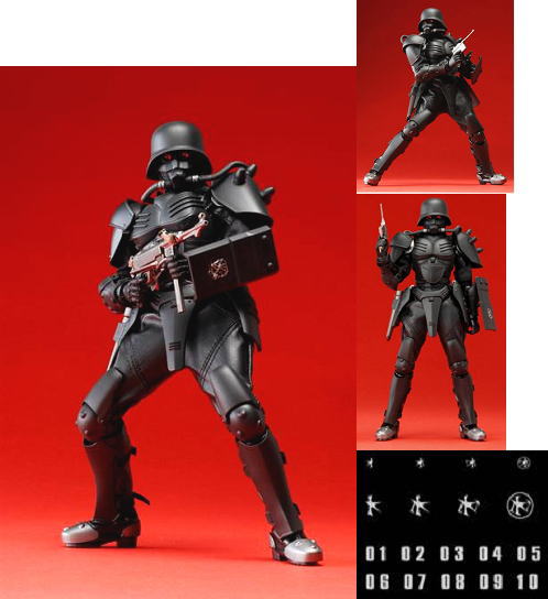 犬狼伝説版 プロテクトギア 鷲尾翠 in CG マットブラック Ver. (ドール