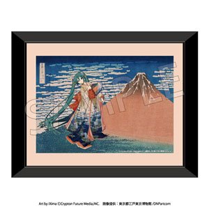 葛飾北斎×初音ミク シリアルナンバー入りA3アクリルパネル 冨嶽三十六