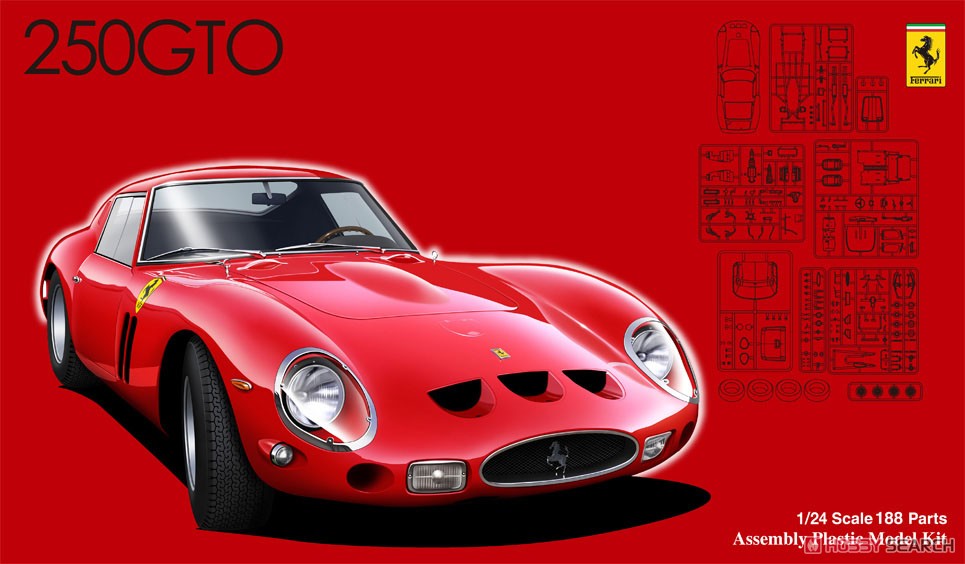 フェラーリ 250GTO 特別仕様(ワイヤーホイール付き) (プラモデル