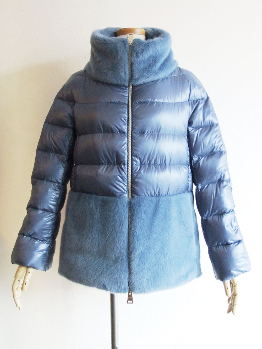 HERNO - 【LADIES】 エコファー × ナイロン ダウンジャケット PI1123D