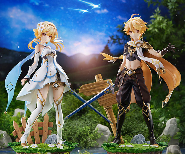 原神」蛍＆空の1/7フィギュアが，あみあみで予約受付中。全高約255mm