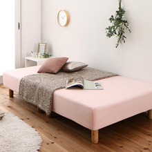 分割式コンパクトショート丈 ポケットコイル脚付マットレスベッド