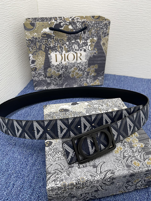 ディオール ベルトコピー DIOR アーカイブ ネイビーブルー CD