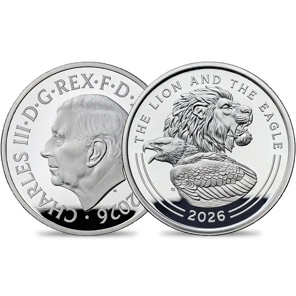 イギリス 2026 チャールズ3世 ライオン＆イーグル 2ポンド1オンス