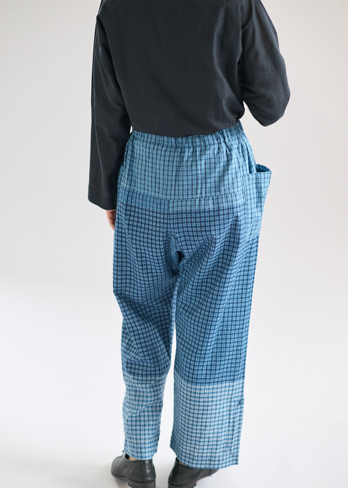 コットンシルクサリーチェックロンパンツ – CALICO LLC