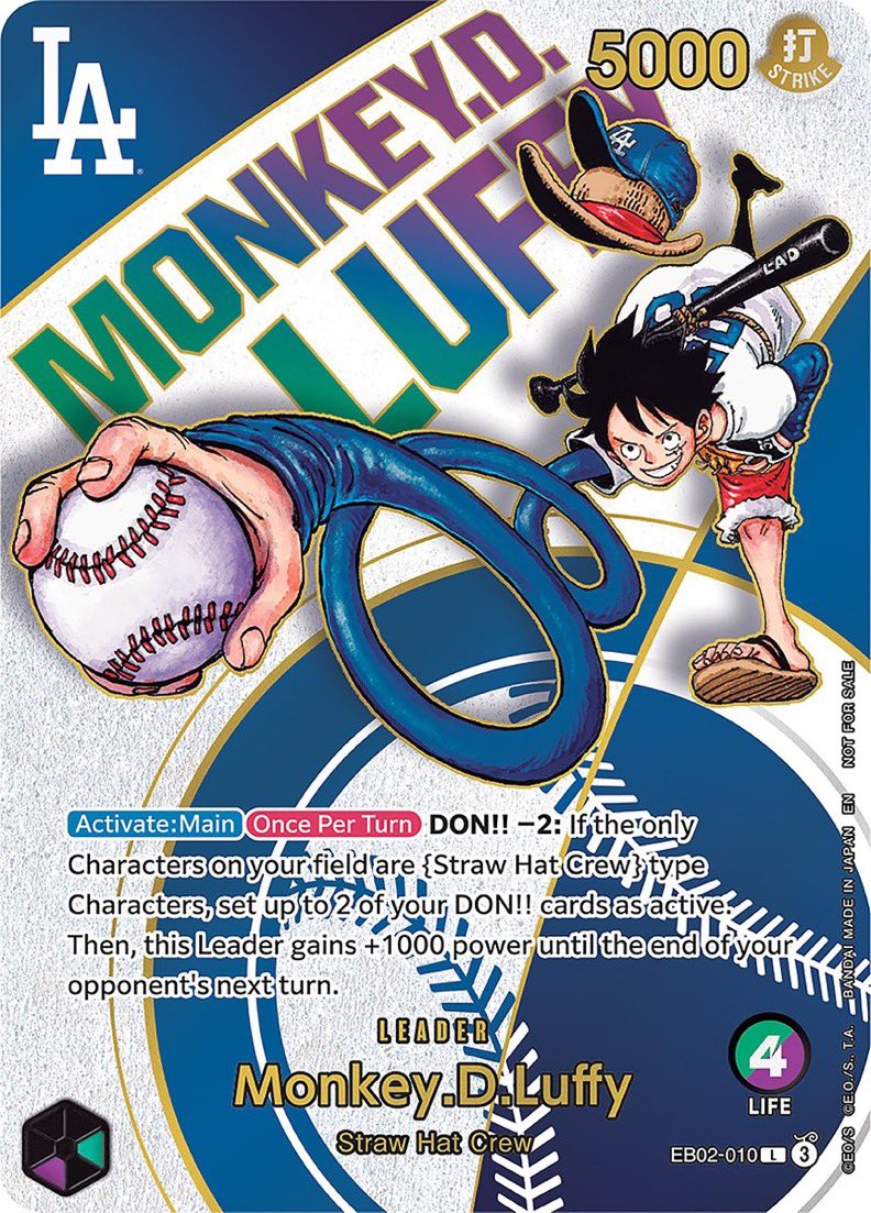 モンキー・D・ルフィ(未開封/英語版/ドジャース)【L】{EB02-010