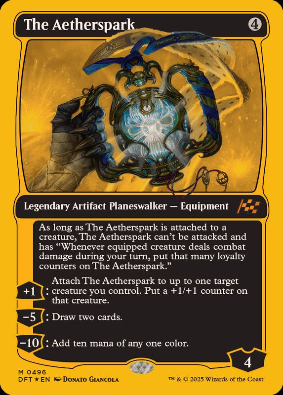 ファーストプレイスFOIL)霊気灯/The Aetherspark《英語》【DFT】