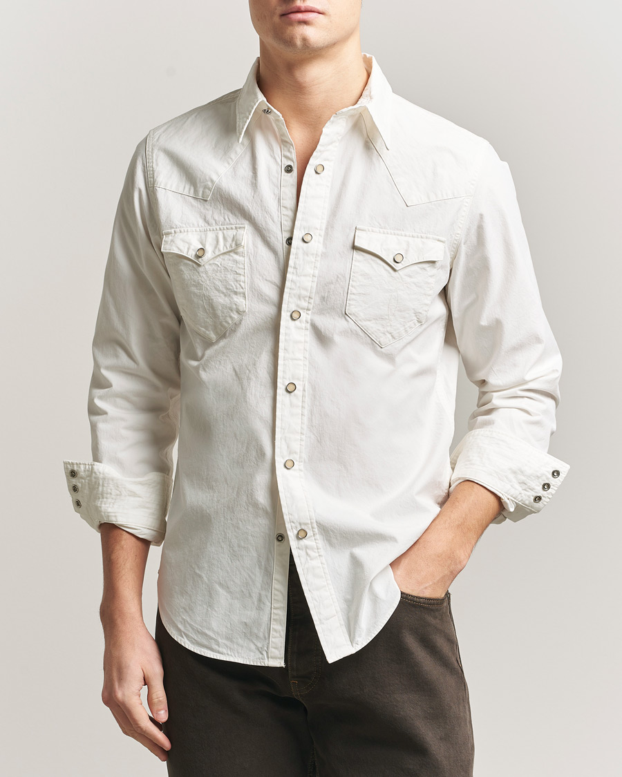 RRL Buffalo Western Shirt White at CareOfCarl.com