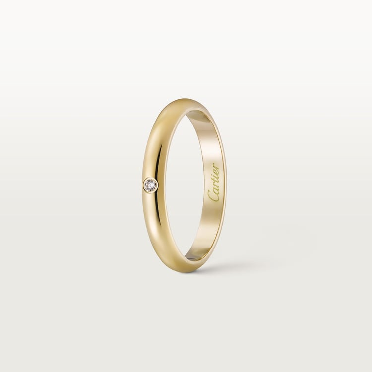 CRB4057600 - 1895 wedding band - Yellow gold, diamond - Cartier
