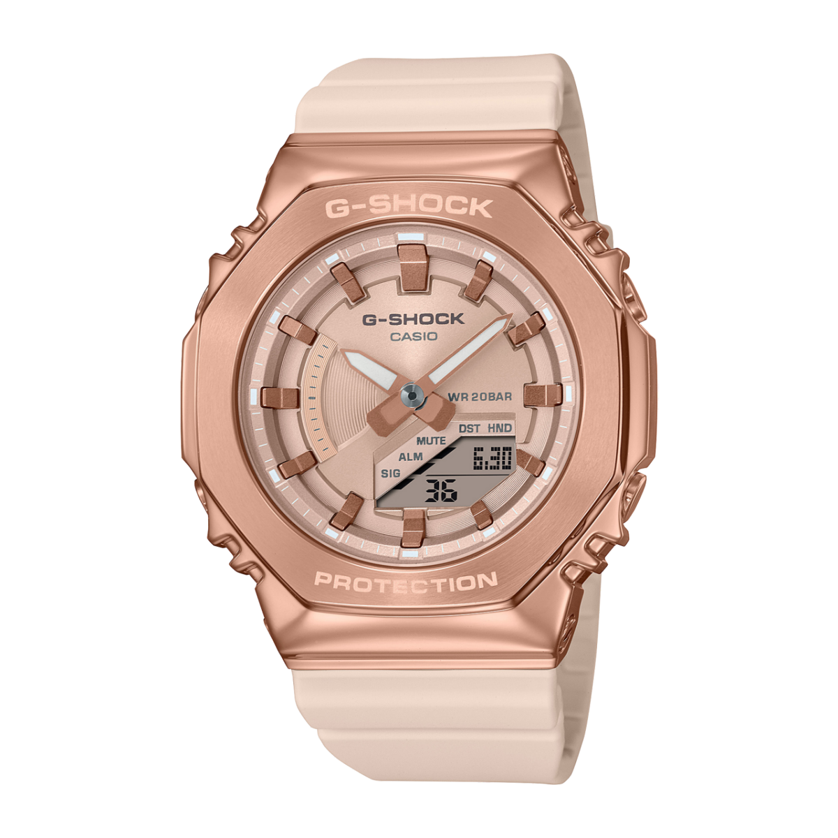 GMS2100PG-4A | G-SHOCK ANALOG-DIGITAL Pink gold | CASIO