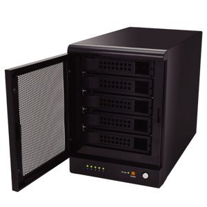 販売終了】 ドライブドアSATAボックスUSB3.0 RAID 5BAY (EX35EU3R