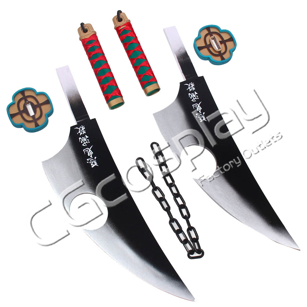 鬼滅の刃 音柱 宇髄 天元 二本 剣 コスプレ道具 コスプレ衣装