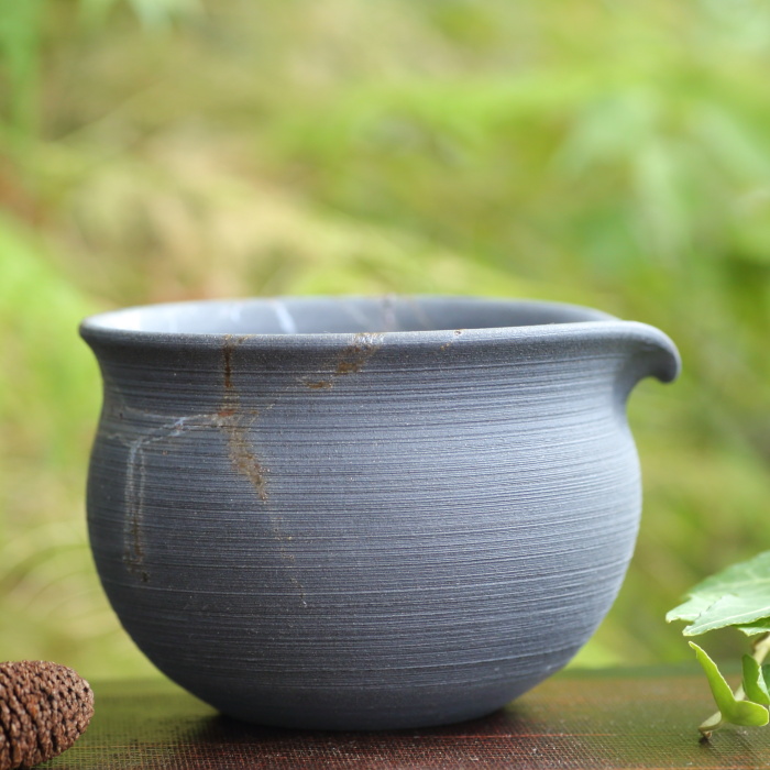 藤田徳太 藻掛け湯冷まし 満容量290ml 作家もの煎茶器 常滑焼茶海