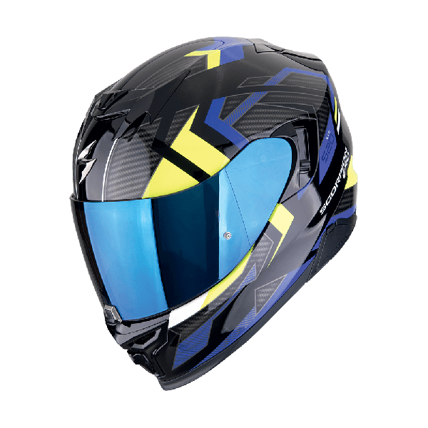 Buy Scorpion EXO-520 Evo Air Sensus Black-Blue-Neon Yellow + Free