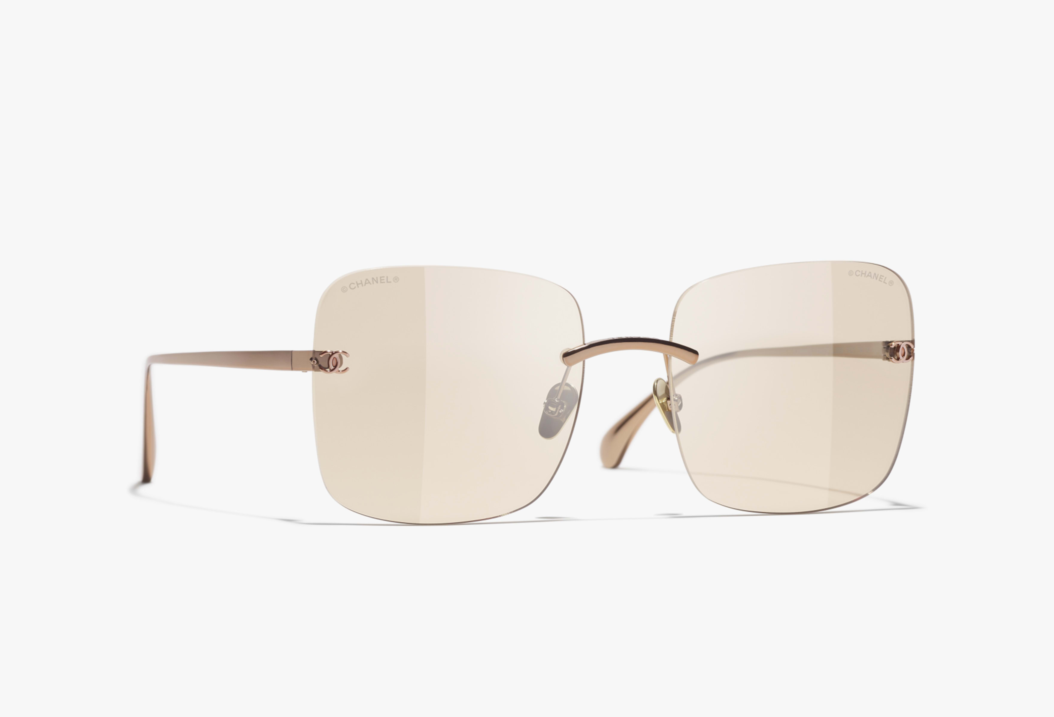 CHANEL Eyewear: スクエア シェイプ ブルーライトカット グラス