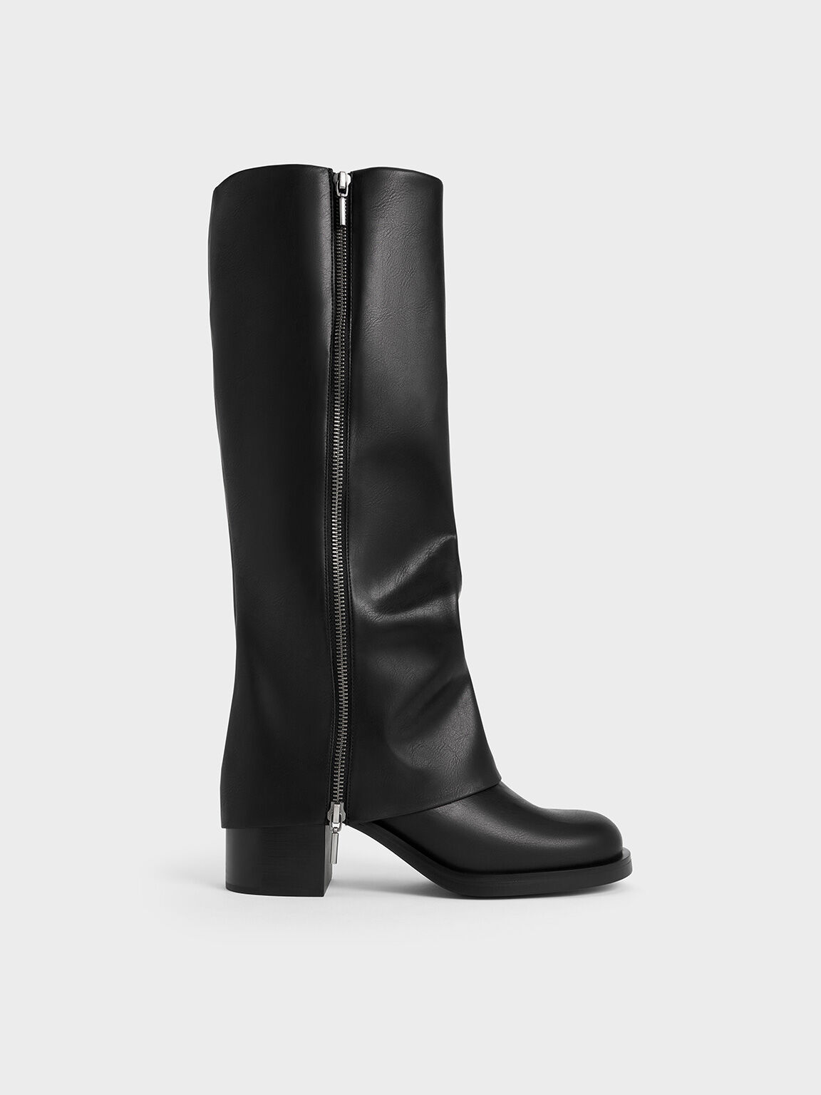 ロングブーツ(レディース) - ブラック | CHARLES & KEITH (チャールズ