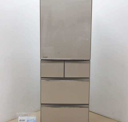 MITSUBISHI】三菱 置けるスマート大容量 455L 冷凍冷蔵庫 グレイン