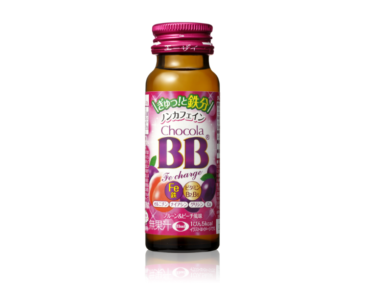 おいしく鉄分補給、プルーン＆ピーチ風味 チョコラBBFeチャージ