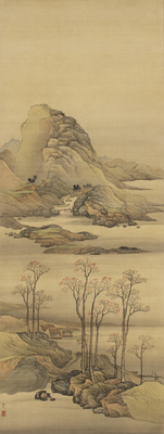 谷文晁「春色山水図」｜秋田市立千秋美術館 収蔵品データベース