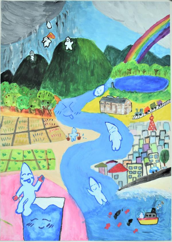 水道創設70周年】水に関する図画・ポスター入賞作品 - 愛媛県新居浜市