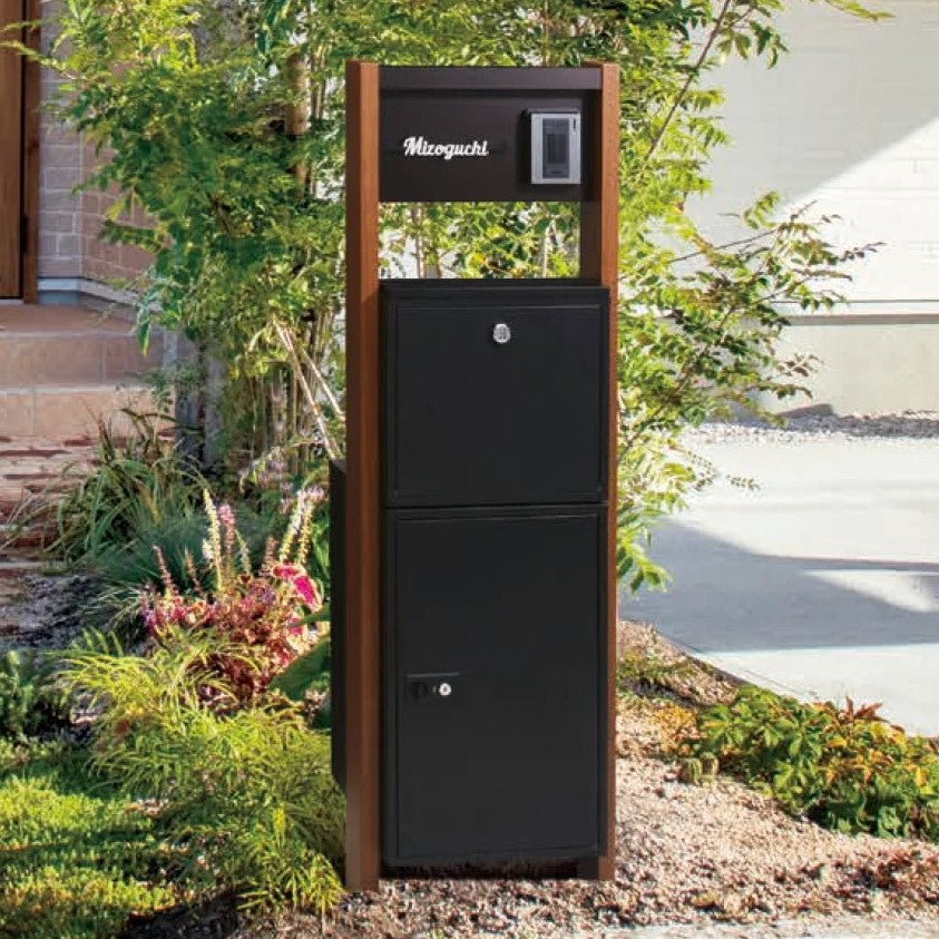 宅配ボックス搭載門柱 REGALIO-L レガリオ-L 透明アクリル表札付