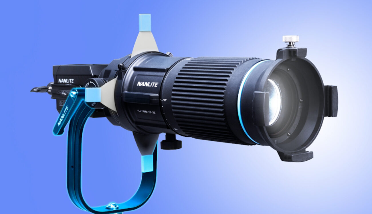 NANLITEが18°～36°ズームFMマウント プロジェクションアタッチメントを