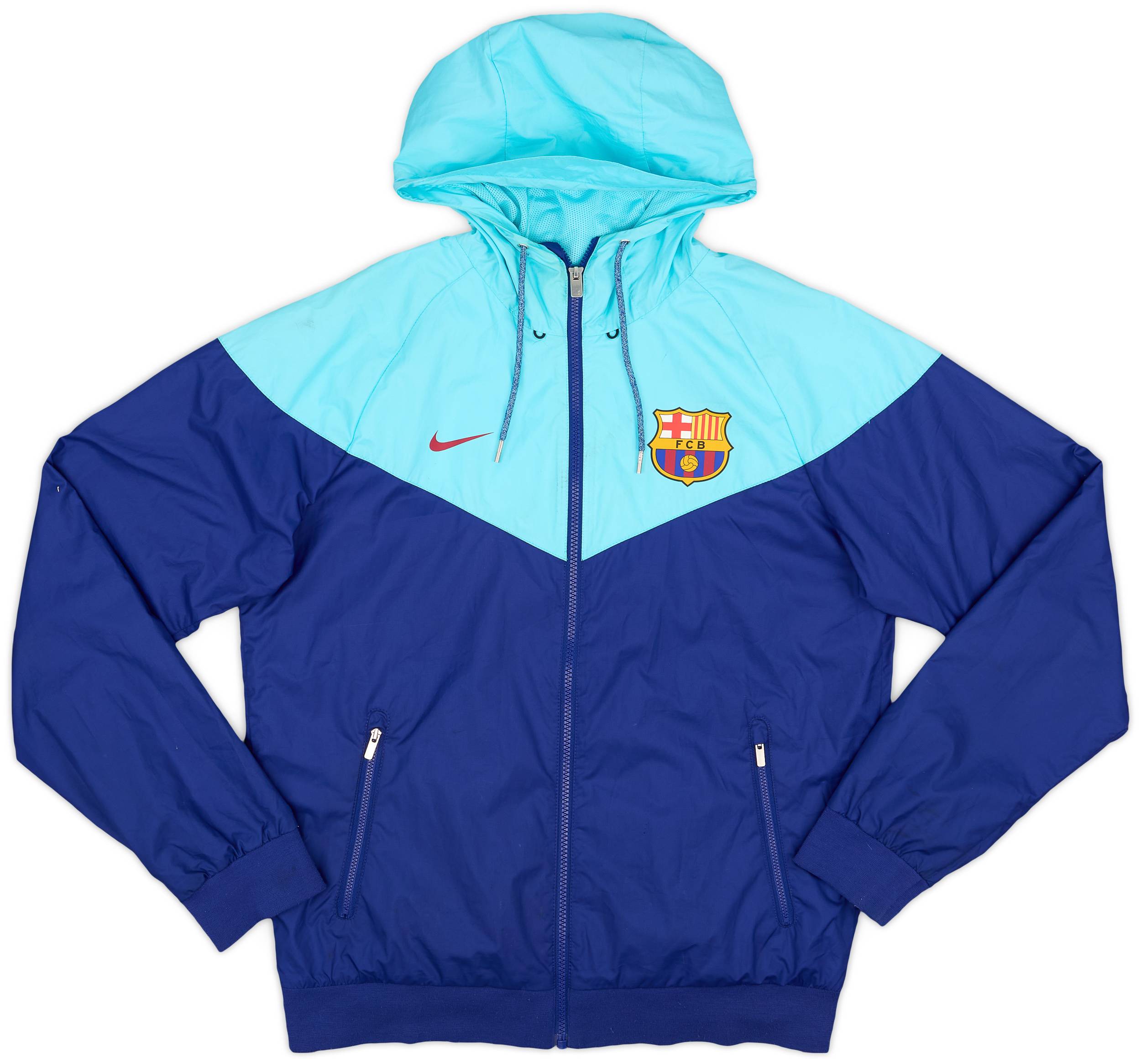 2017-18 Barcelona Nike Hooded Track Jacket - 6/10 - (S)