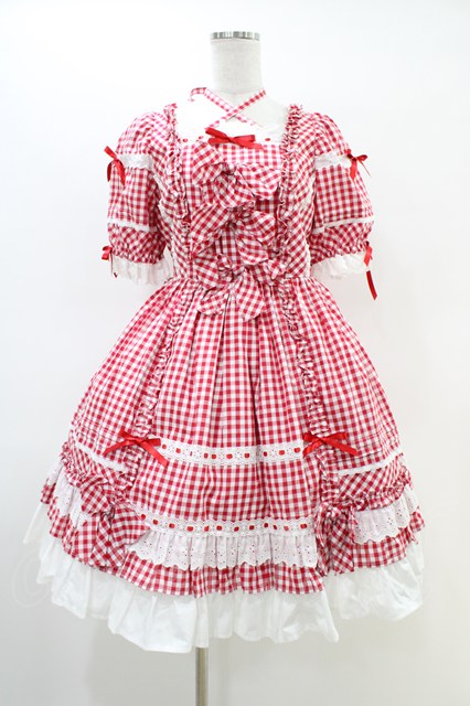 Angelic Pretty / Sweetフリルワンピース Free レッド H-26-03-01-1016
